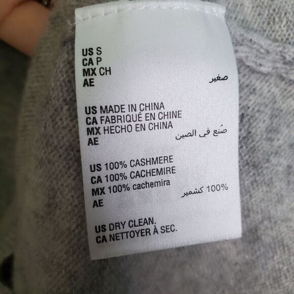 Charter Club 100% Cashmere Sweater Gray Small - Picture 7 of 7